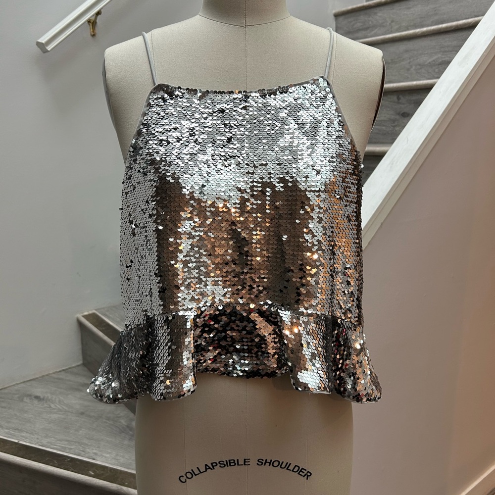 Ganni sequin top